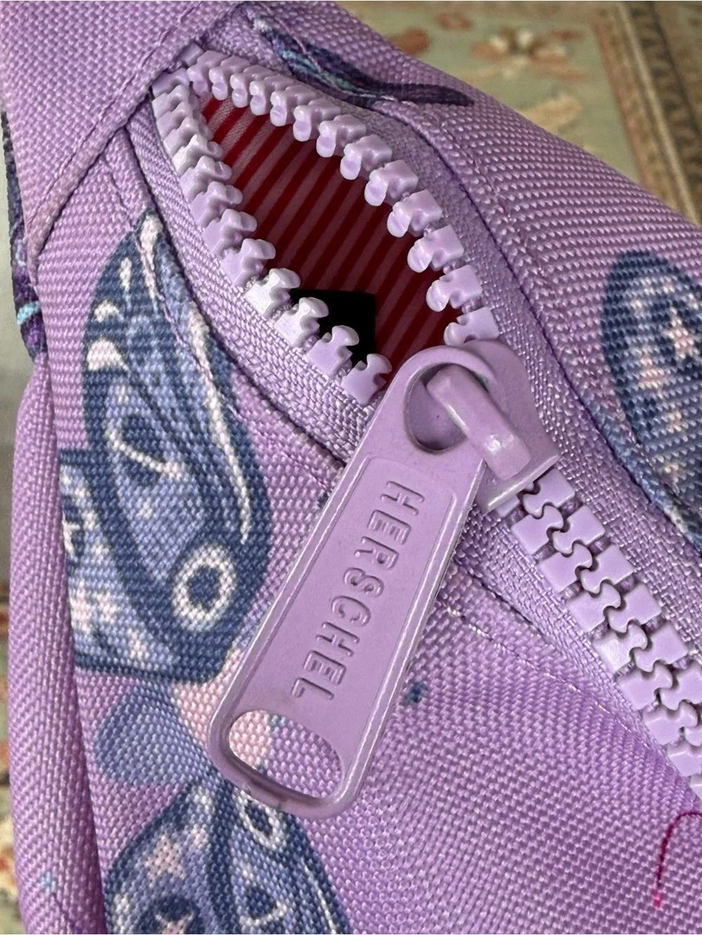 Little Herschel Heritage Hip Pack In Butterfly Lavendula 1 Liter Girls Purple